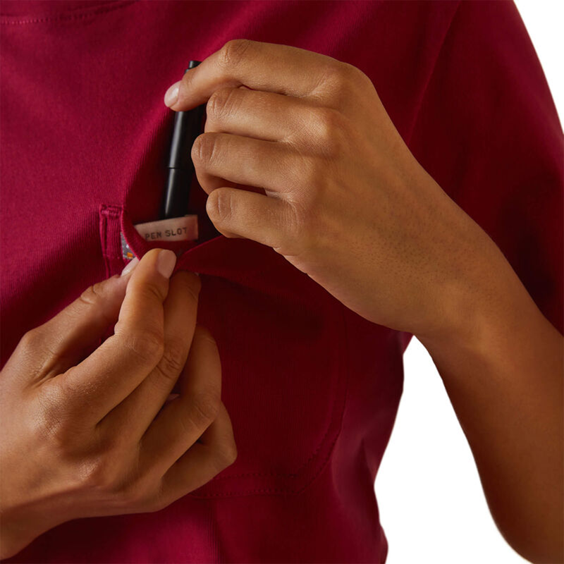 Ariat Women's Rebar Cotton Strong T-Shirt - Cherries Jubilee-3