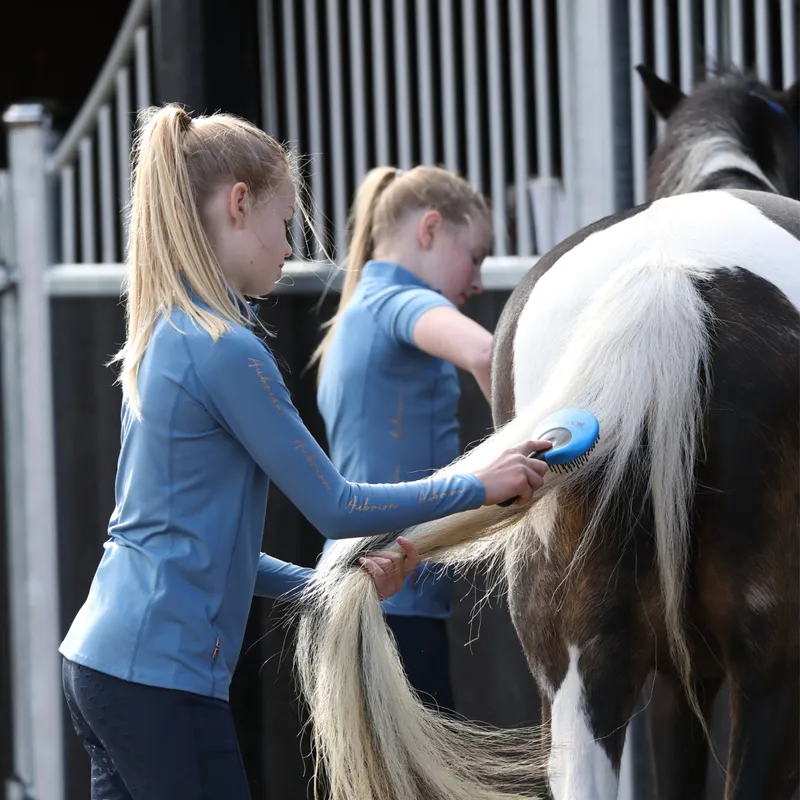 Aubrion Young Rider Team Long Sleeve Base Layer - Steel-1