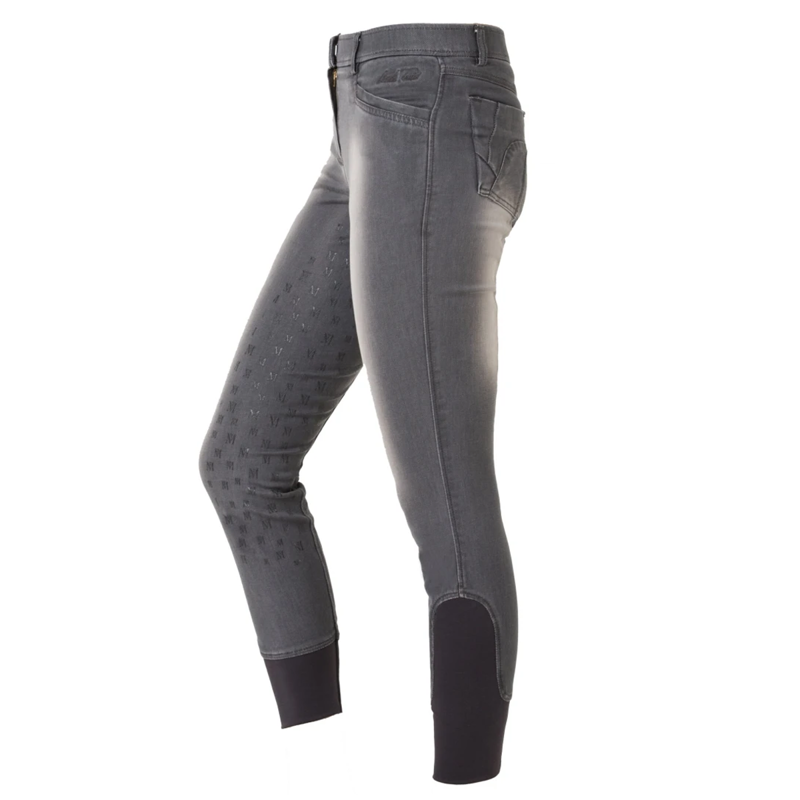 Mark Todd Full Seat Denim Breeches - Anthracite-1