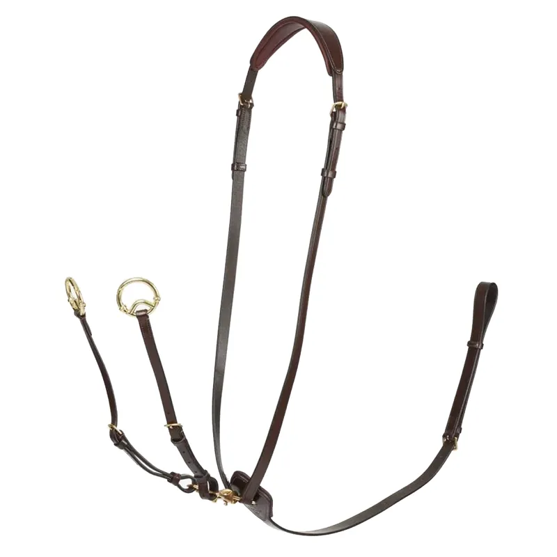 LeMieux Kudos Running Martingale - Havana/brass