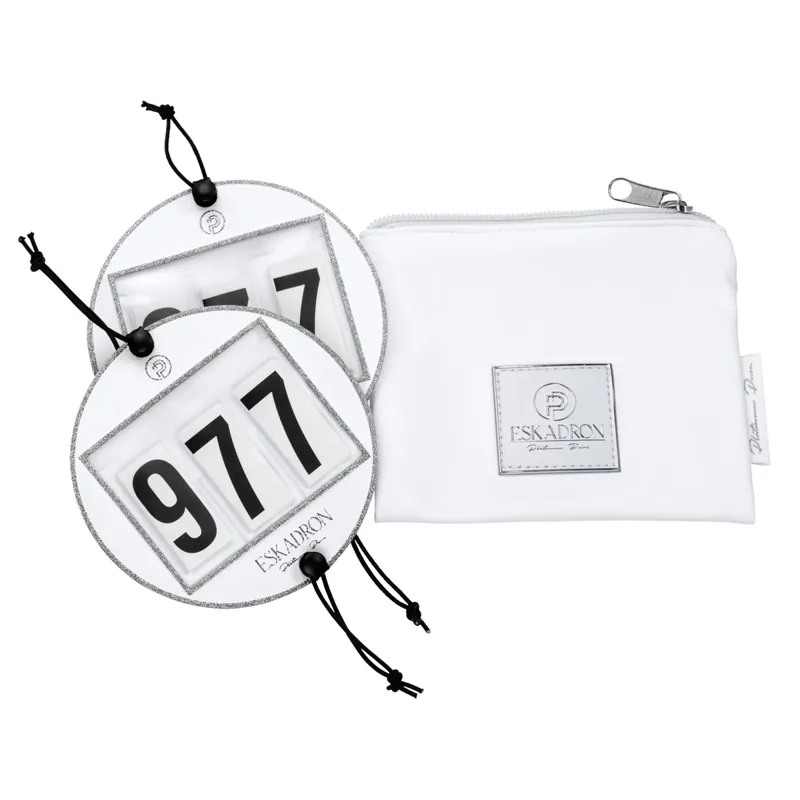 Eskadron Start Number Set Round 3 Numbers Platinum Pure SS23 - White