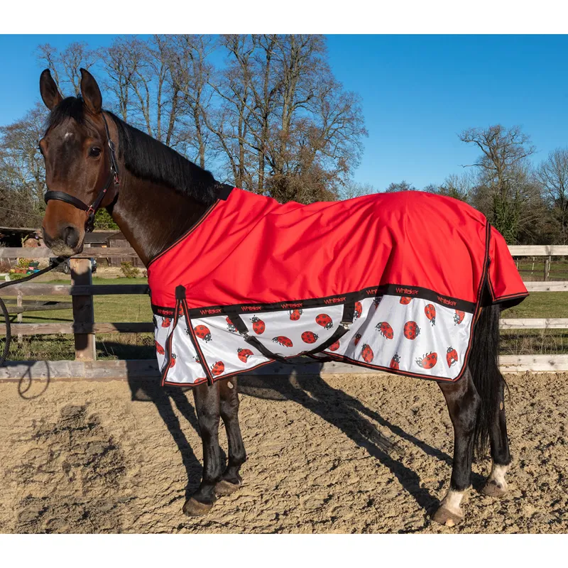 John Whitaker Ladybird Airflow Turnout Rug - Red