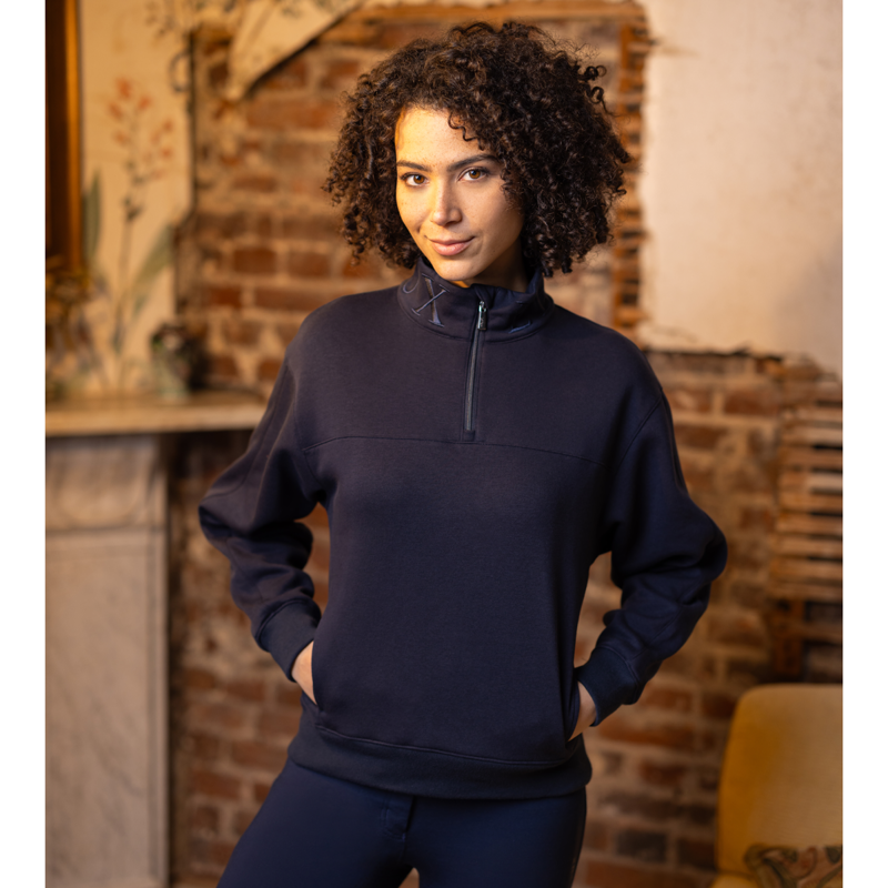 LeMieux Kali Quarter Zip Sweater - Navy-7