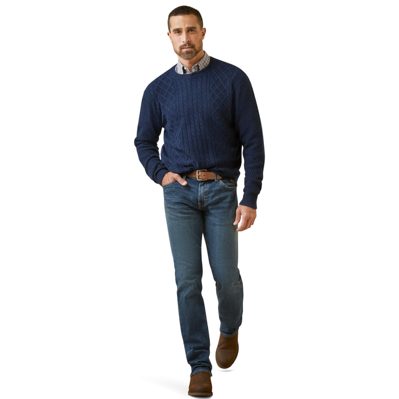 Ariat Men's Ross Sweater - Navy-2