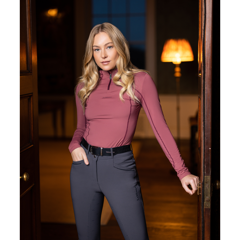 LeMieux Debossed Leather Belt - Black-1