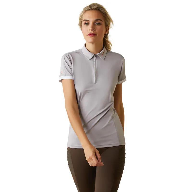 Ariat Women's Bandera 1/4 Zip Polo - Silver Sconce