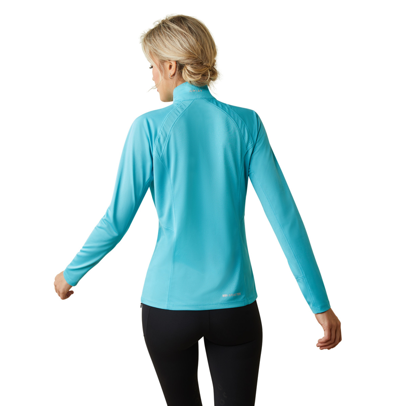 Ariat Women's Sunstopper 2.0 1/4 Zip Baselayer - Maui Blue-1