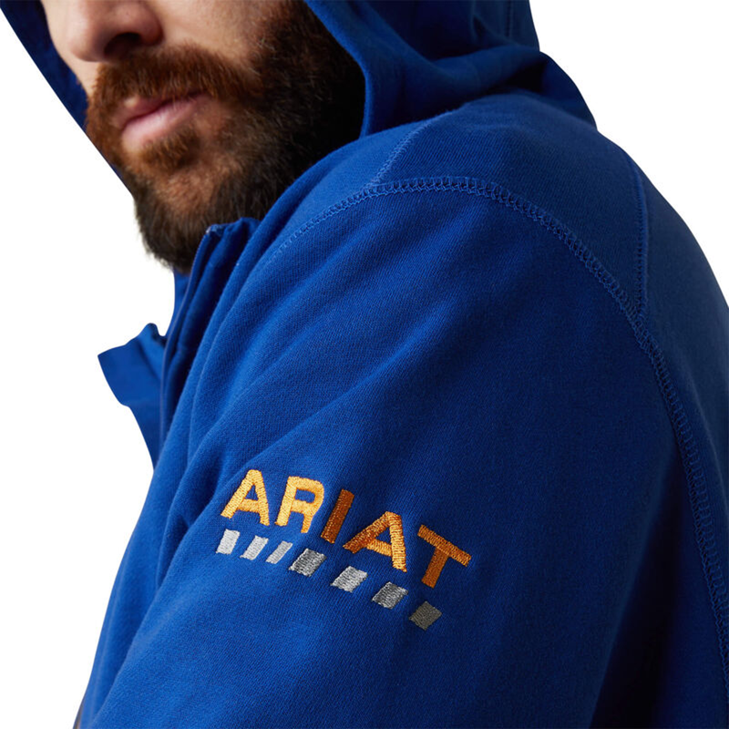 Ariat Men's Rebar Workman Full Zip Hoodie - Royal Blue-3