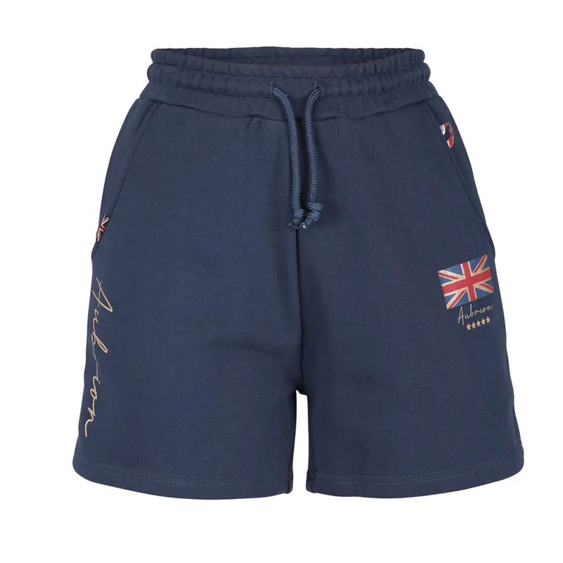 Aubrion Young Rider Team Sweat Shorts - Navy Blue