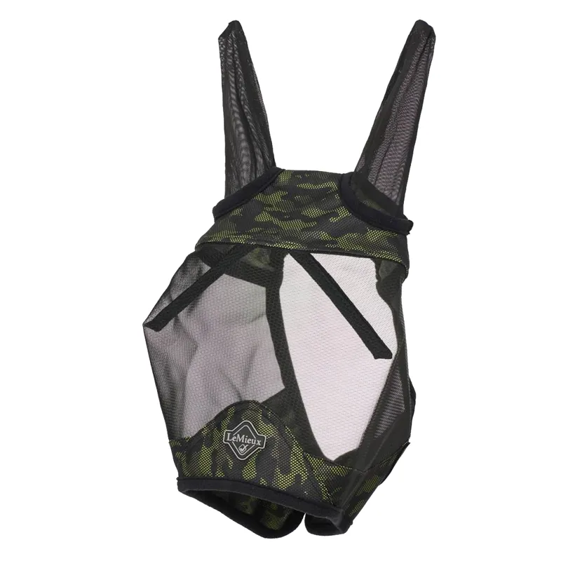 LeMieux Visor-Tek Half Fly Mask - Camo Green