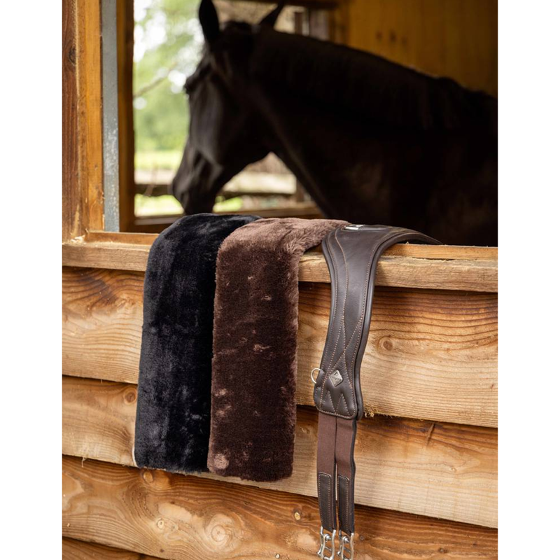 LeMieux Simuwool GP Slip On Girth Sleeve - Brown-1