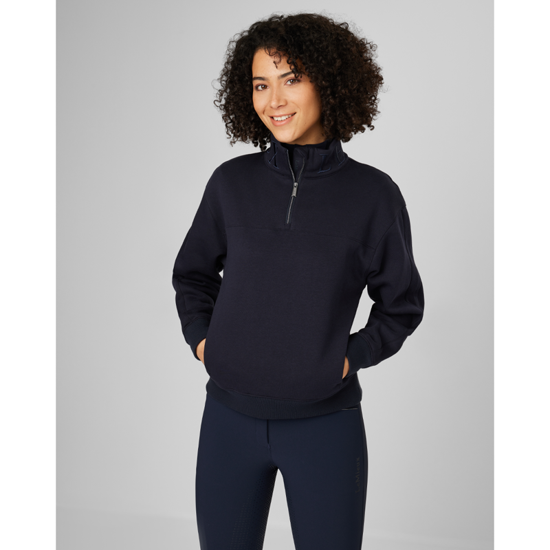 LeMieux Kali Quarter Zip Sweater - Navy-6