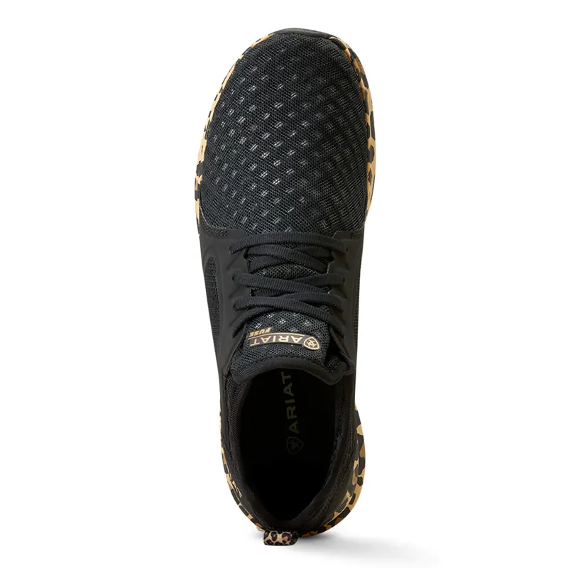 Ariat Women's Fuse Trainers - Black Mesh/Leopard Print-6
