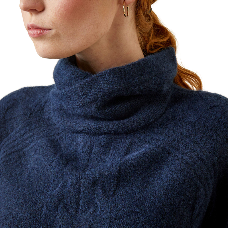 Ariat Women's Novato Sweater - Navy Heather-6