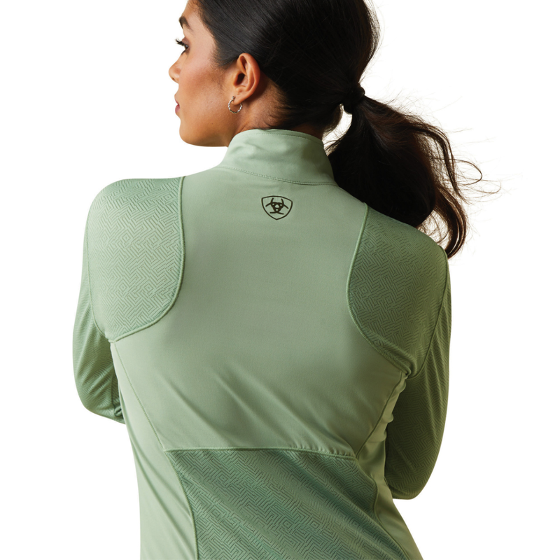 Ariat Women's Breathe 1/4 Zip Baselayer - Basil-4