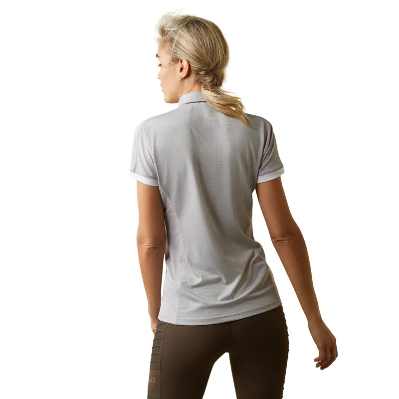 Ariat Women's Bandera 1/4 Zip Polo - Silver Sconce-1