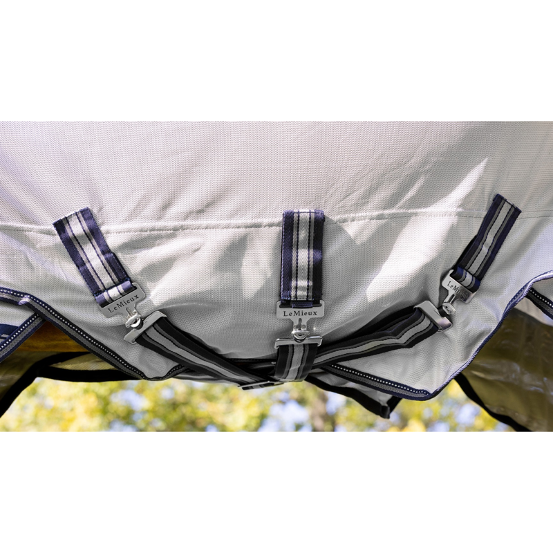 LeMieux Arika Shower-Tek Fly Rug - Silver/Navy-3