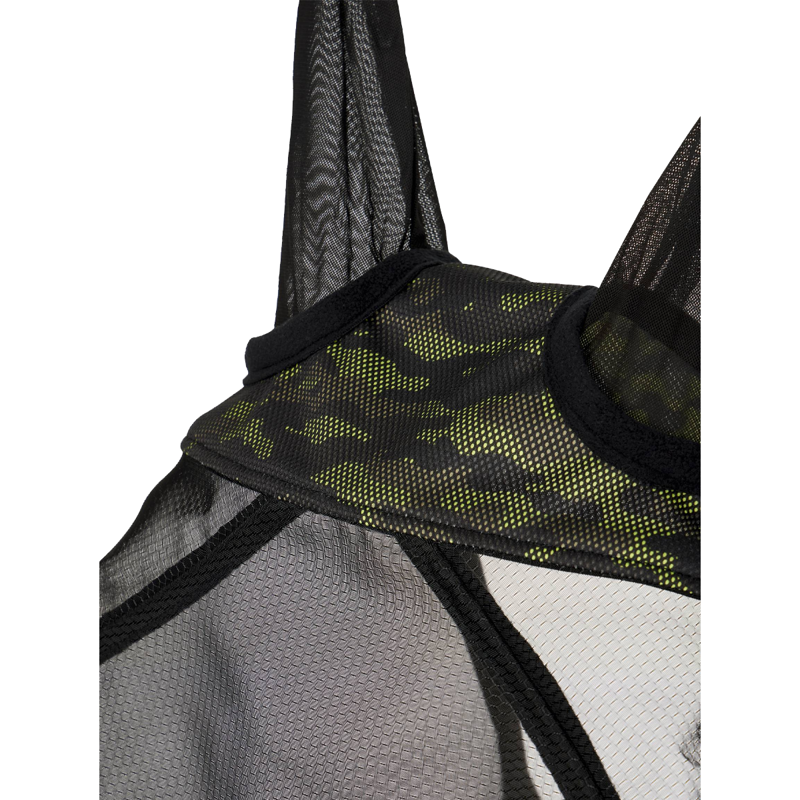 LeMieux Visor-Tek Half Fly Mask - Camo Green-2