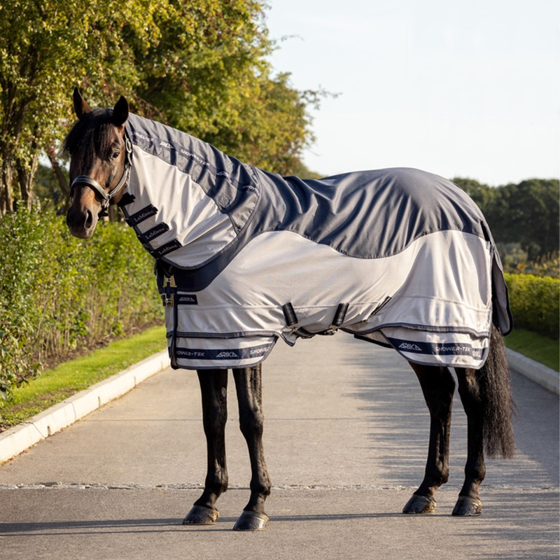LeMieux Arika Shower-Tek Fly Rug - Silver/Navy-1
