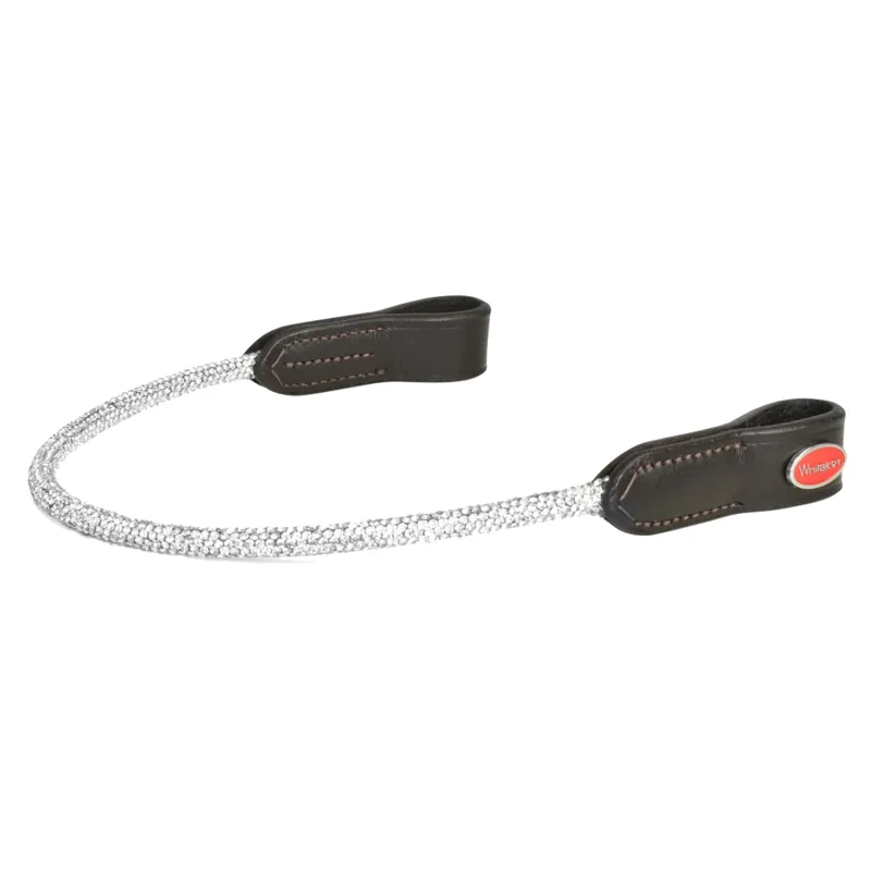 John Whitaker Diamante Rope Browband - Black/Silver