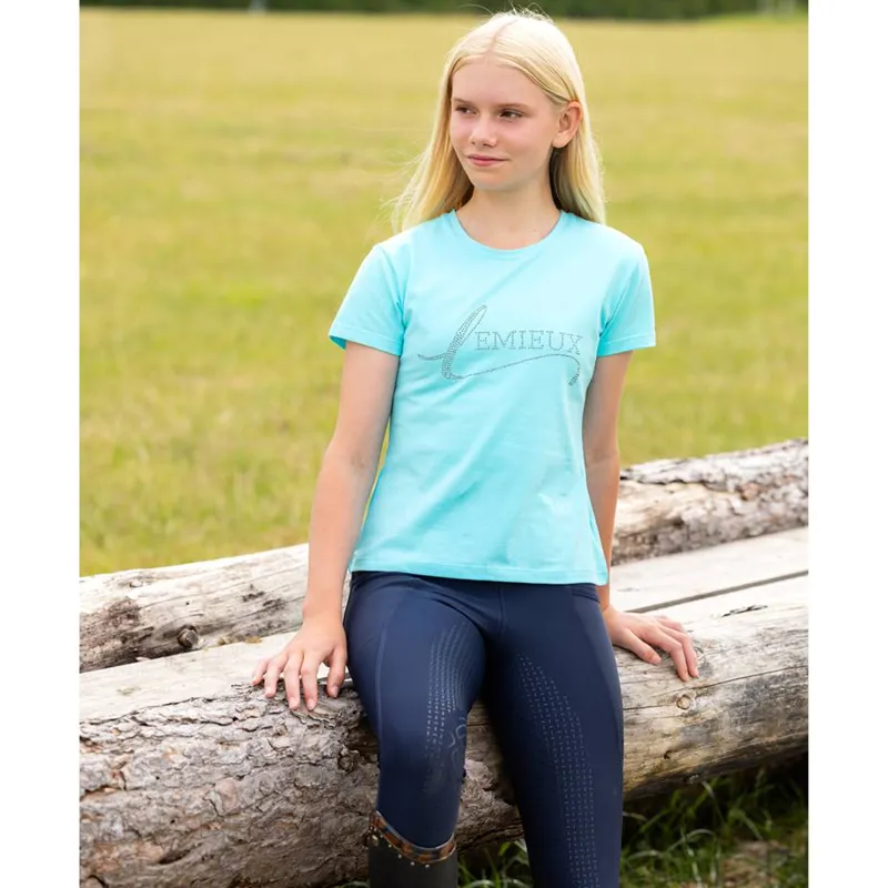 LeMieux Young Rider Diamante T-Shirt - Azure-3