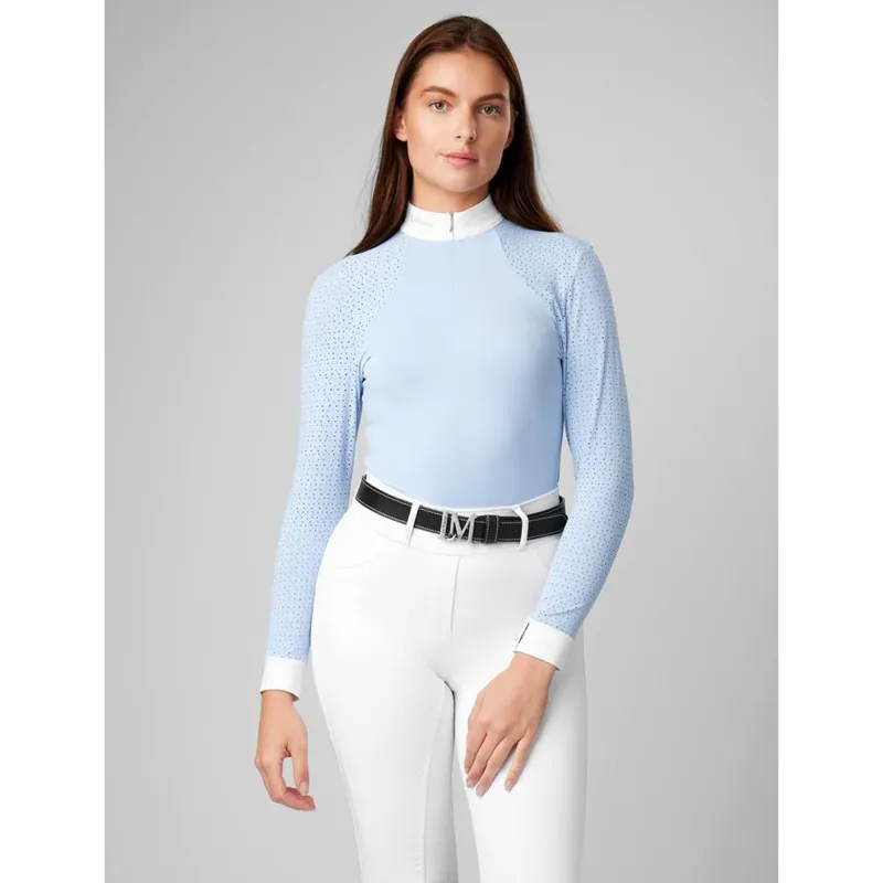 LeMieux Olivia Long Sleeve Show Shirt - Mist-2