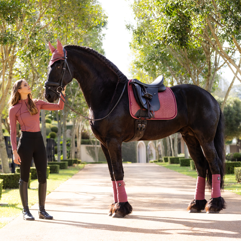 LeMieux Suede Dressage Square - Orchid-2