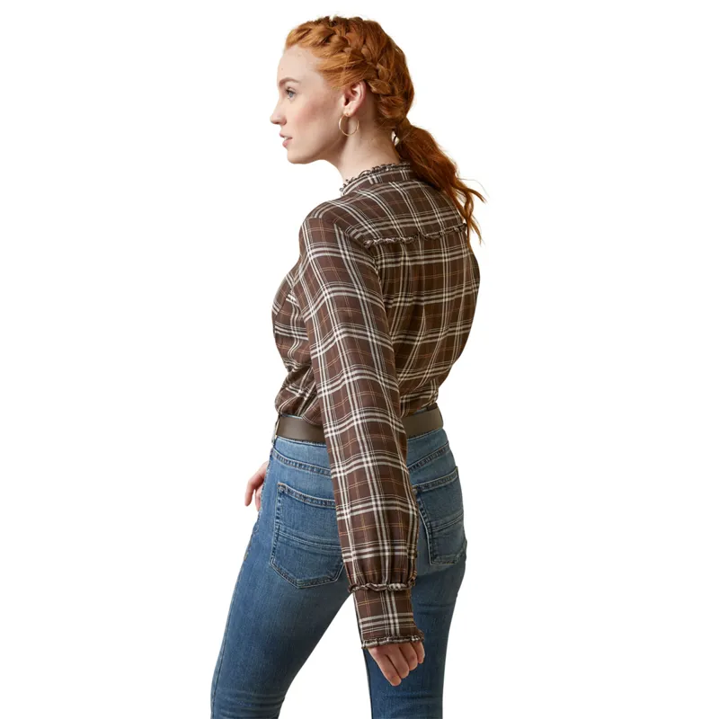 Ariat Women's Clarion Blouse - Mole Plaid-1
