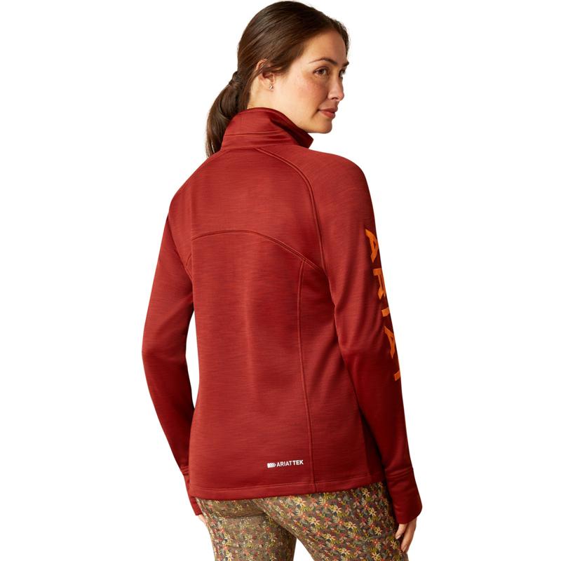 Ariat Women's Tek Team 1/2 Zip Sweatshirt - Fired Brick-1