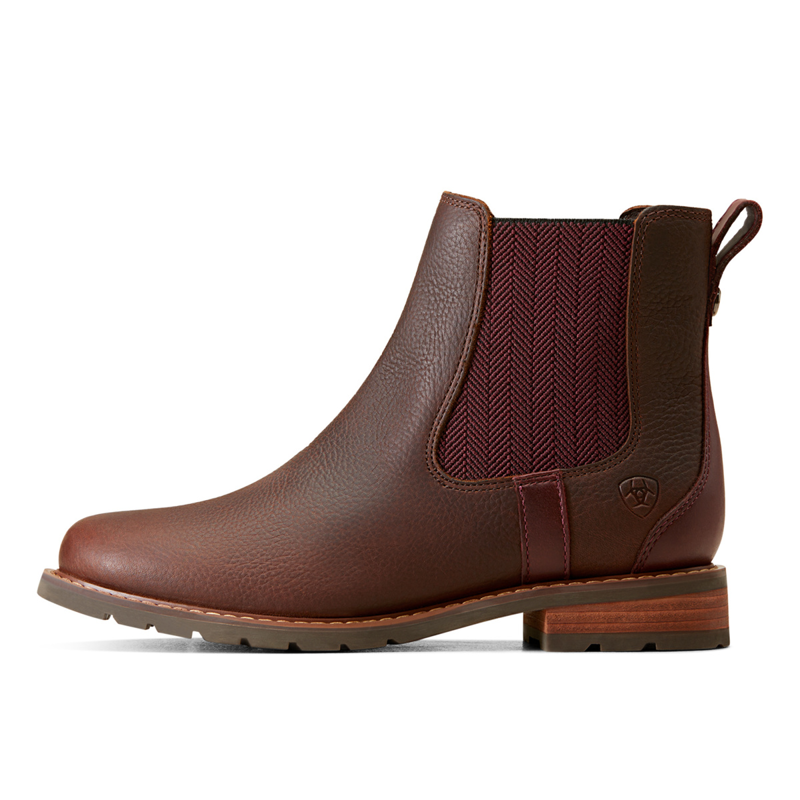 Ariat Women's Wexford Waterproof Chelsea Boot  - Dark Brown-1