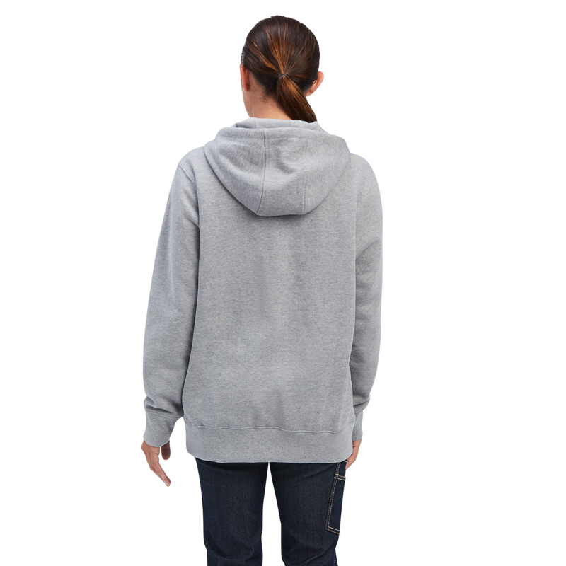 Ariat Women's Rebar Skill Set 1/2 Zip Hoodie - Heather Grey-1