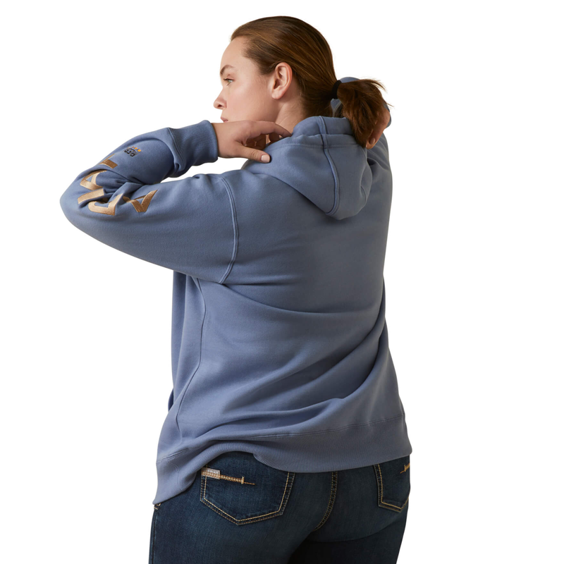 Ariat Women's Rebar Graphic Hoodie - Colony Blue-1