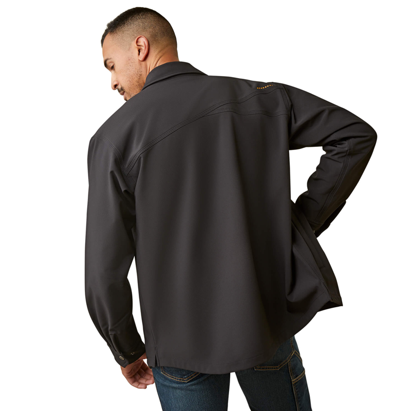 Ariat Men's Rebar DuraStretch Utility Softshell Shirt Jacket - Black-1