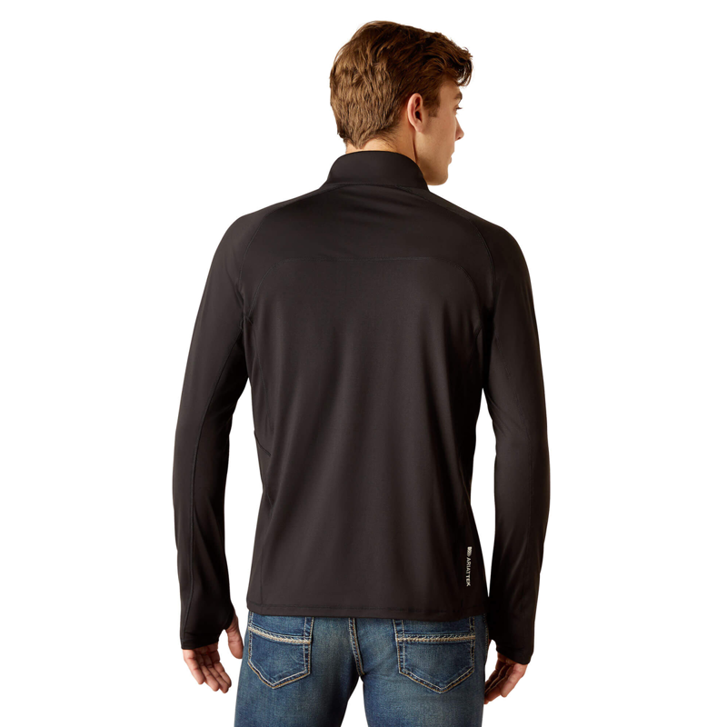 Ariat Men's Lowell 1/4 Zip LS Base Layer - Black-1