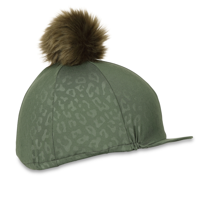 Aubrion Leopard Print Hat Cover - Green-1