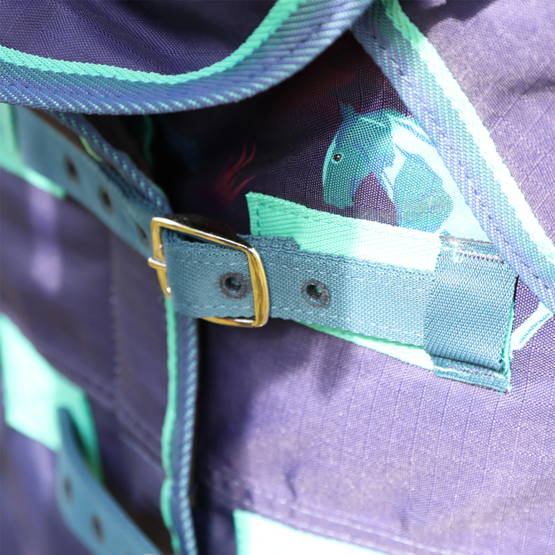 Shires Highlander Original 200 Turnout Combo Rug - Navy Forest-1