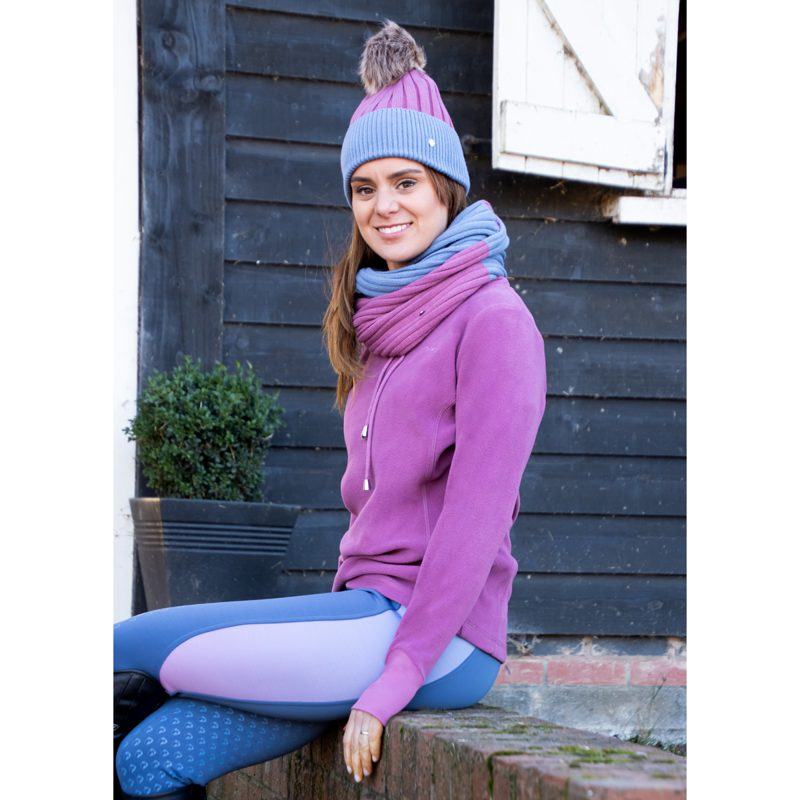 Hy Equestrian Synergy Cowl Neck Top - Grape-1