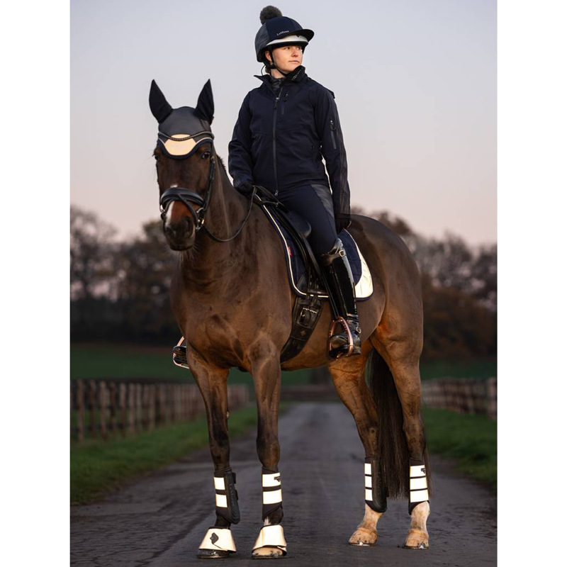 LeMieux Reflective Fly Hood - Navy-1