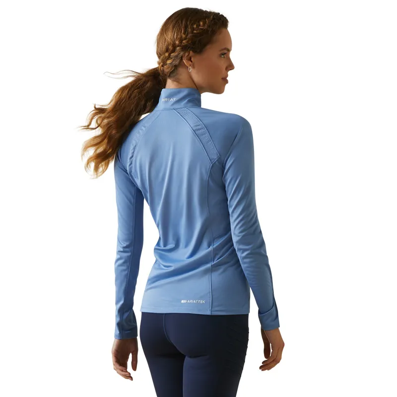 Ariat Women's Sunstopper 2.0 1/4 Zip Baselayer - Ashleigh Blue-2