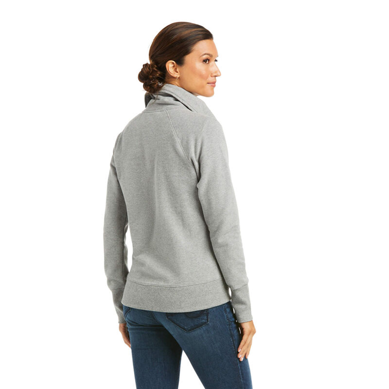 Ariat Women's Team Logo Full Zip Sweatshirt - Heather Grey-1