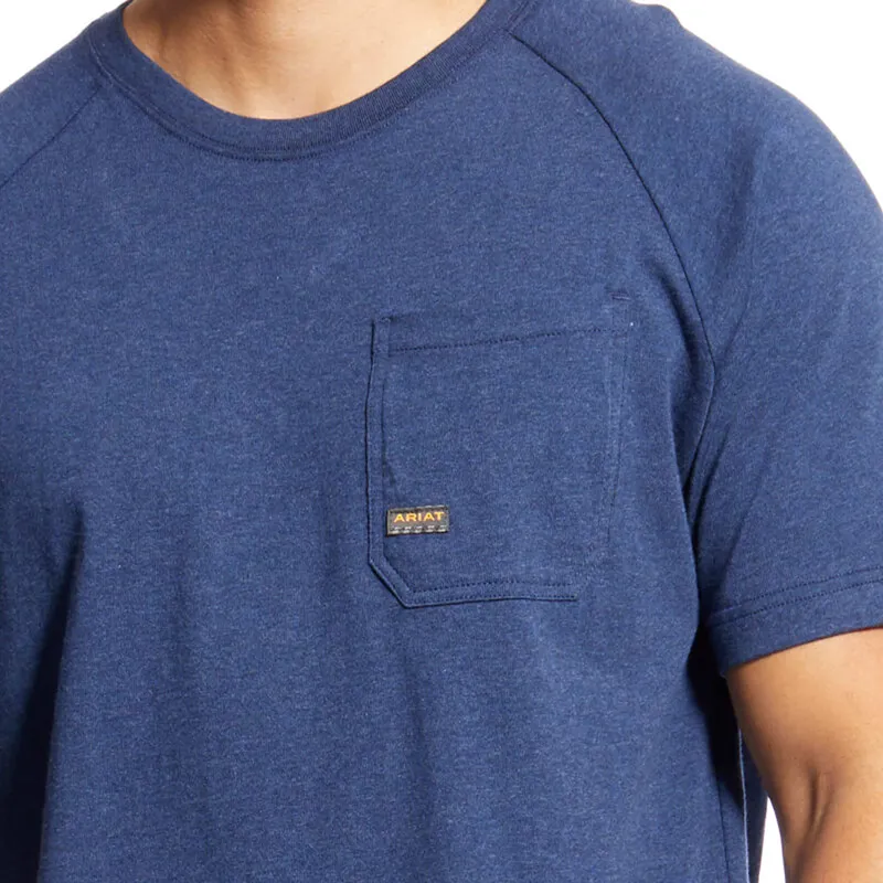 Ariat Men's Rebar Cotton Strong T-Shirt - Navy Heather-1