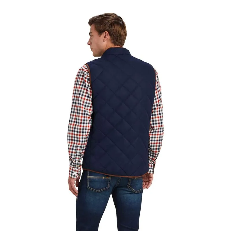 Ariat Men's Woodside Quilted Gilet - Navy-1