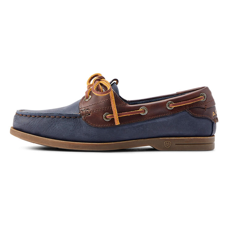 Ariat Women's Antigua Boat Shoe - Navy/Chocolate-1