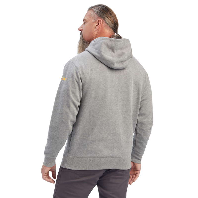 Ariat Men's Rebar Workman Full Zip Hoodie - Heather Grey-1