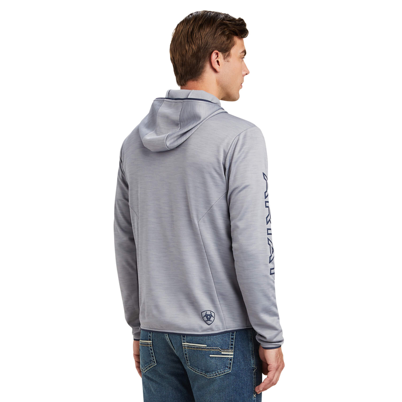 Ariat Men's Byron Full Zip Hoodie - Heather Grey-1