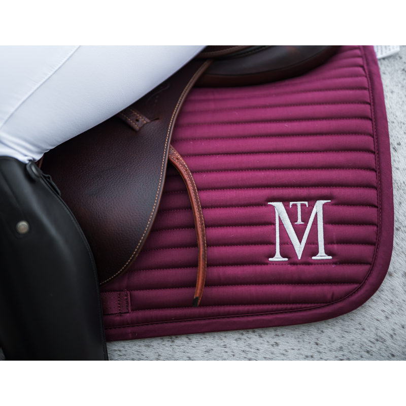 Mark Todd Quilted Saddle Pad - Burgundy/Silver-1