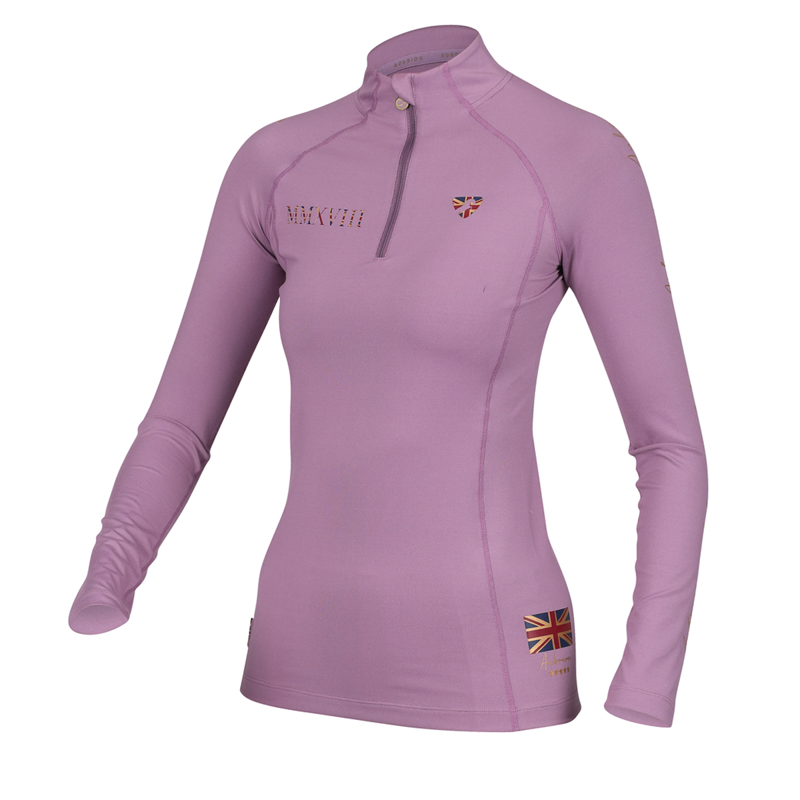 Aubrion Team Long Sleeve Base Layer - Mauve-1