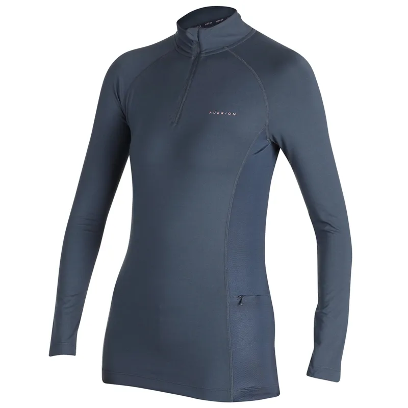 Aubrion Revive Long Sleeve Base Layer - Navy-1
