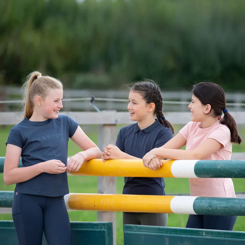 Aubrion Young Rider Poise Tech Polo - Navy-1