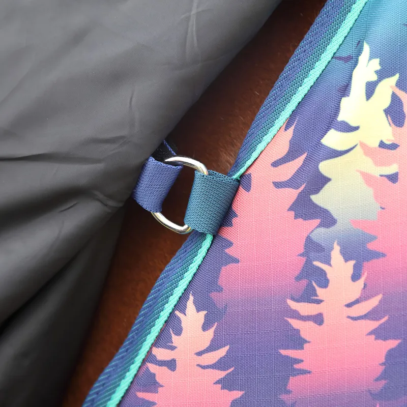 Shires Highlander Original 100 Turnout Neck Cover - Navy Forest-1